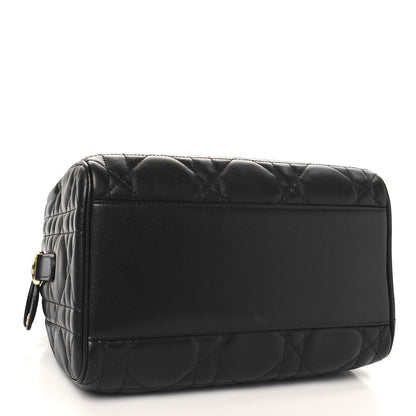 Christian Dior Calfskin Macrocannage Groove 25 Bag Black 4 of 9