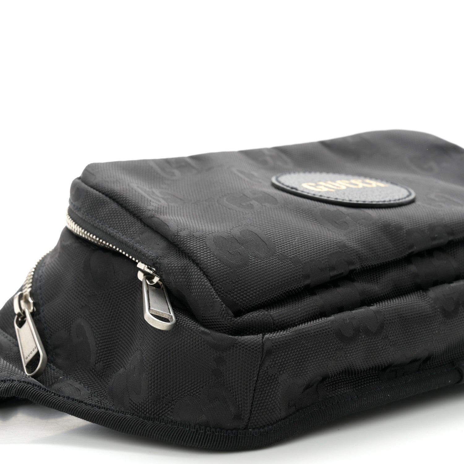 Gucci Econyl Nylon Monogram Off The Grid Large Belt Bag Black 10 of 11