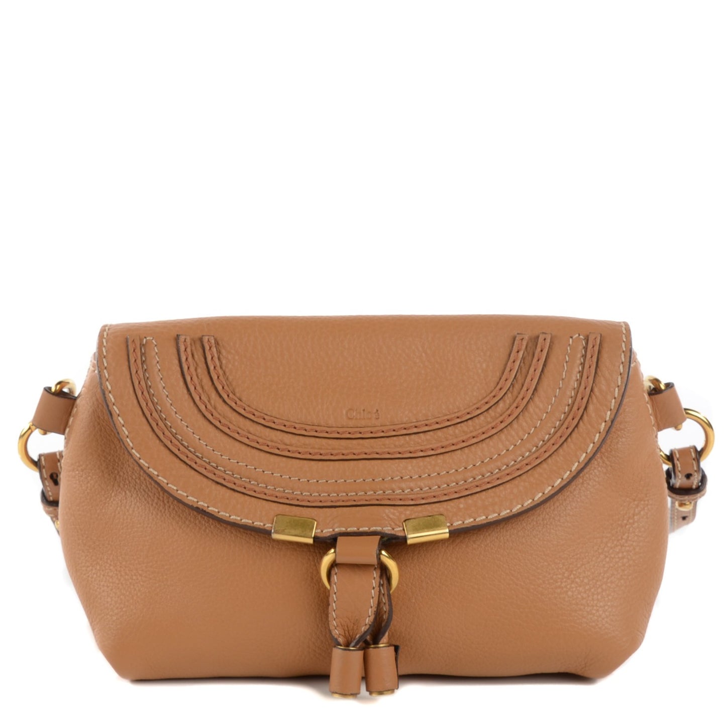 Calfskin Small Marcie Crossbody Bag Ochre