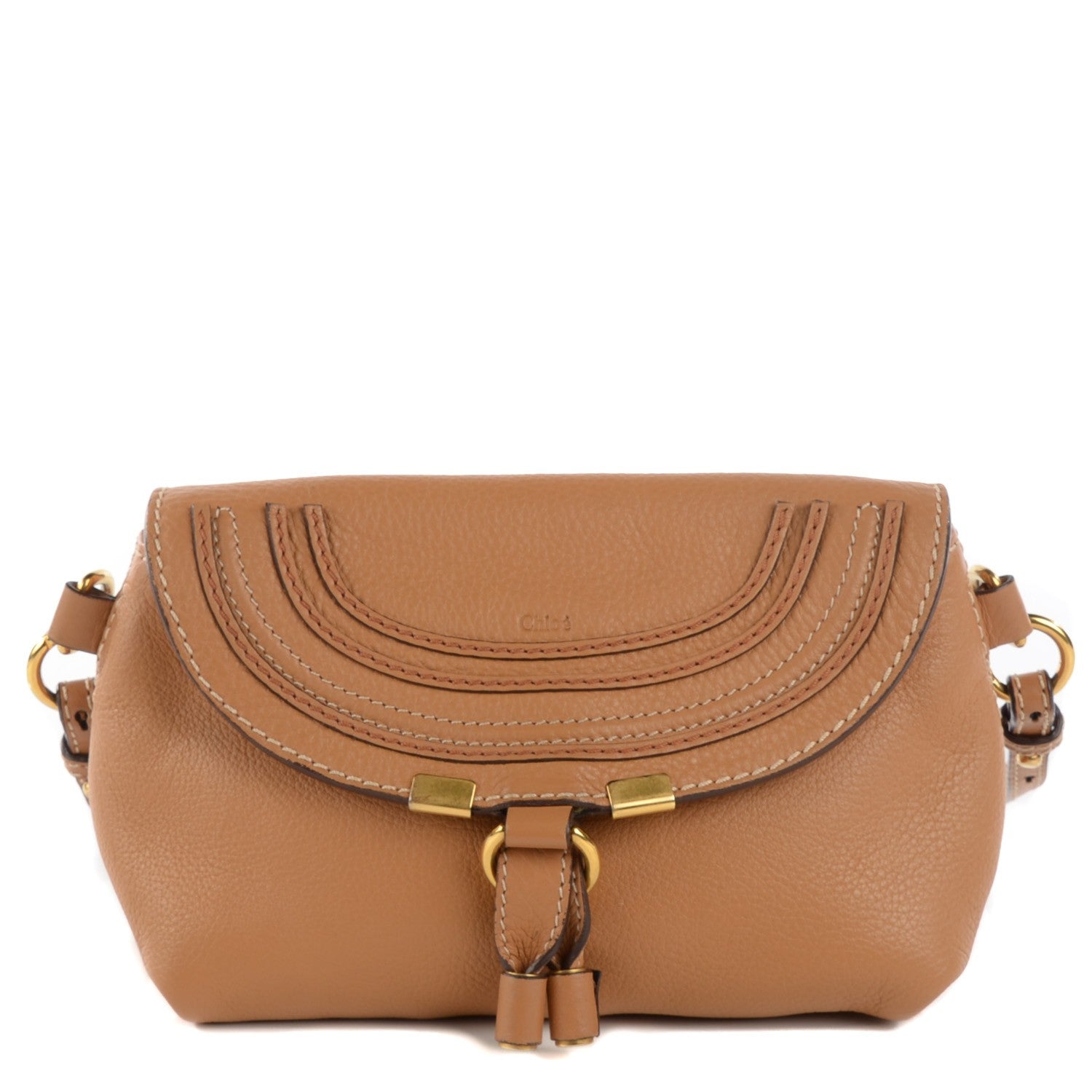 Chloe Calfskin Small Marcie Crossbody Bag Ochre 1 of 8