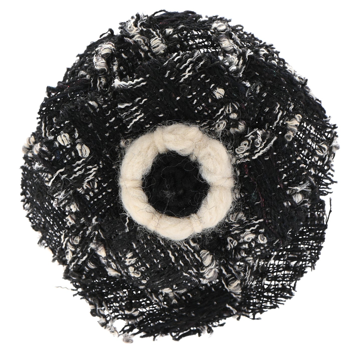 Tweed Pin Brooch Black White