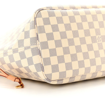 Louis Vuitton Damier Azur Neo Neverfull MM Rose Ballerine 9 of 10