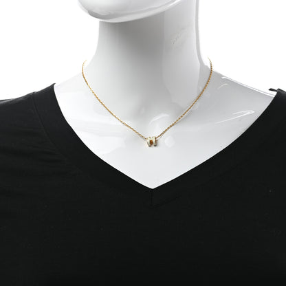 Hermes Lacquered Gold Mini Pop H Pendant Necklace White 2 of 7