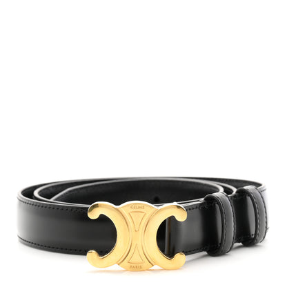 Celine Taurillon Calfskin Medium 25mm Triomphe Belt 90 36 Black 1 of 7