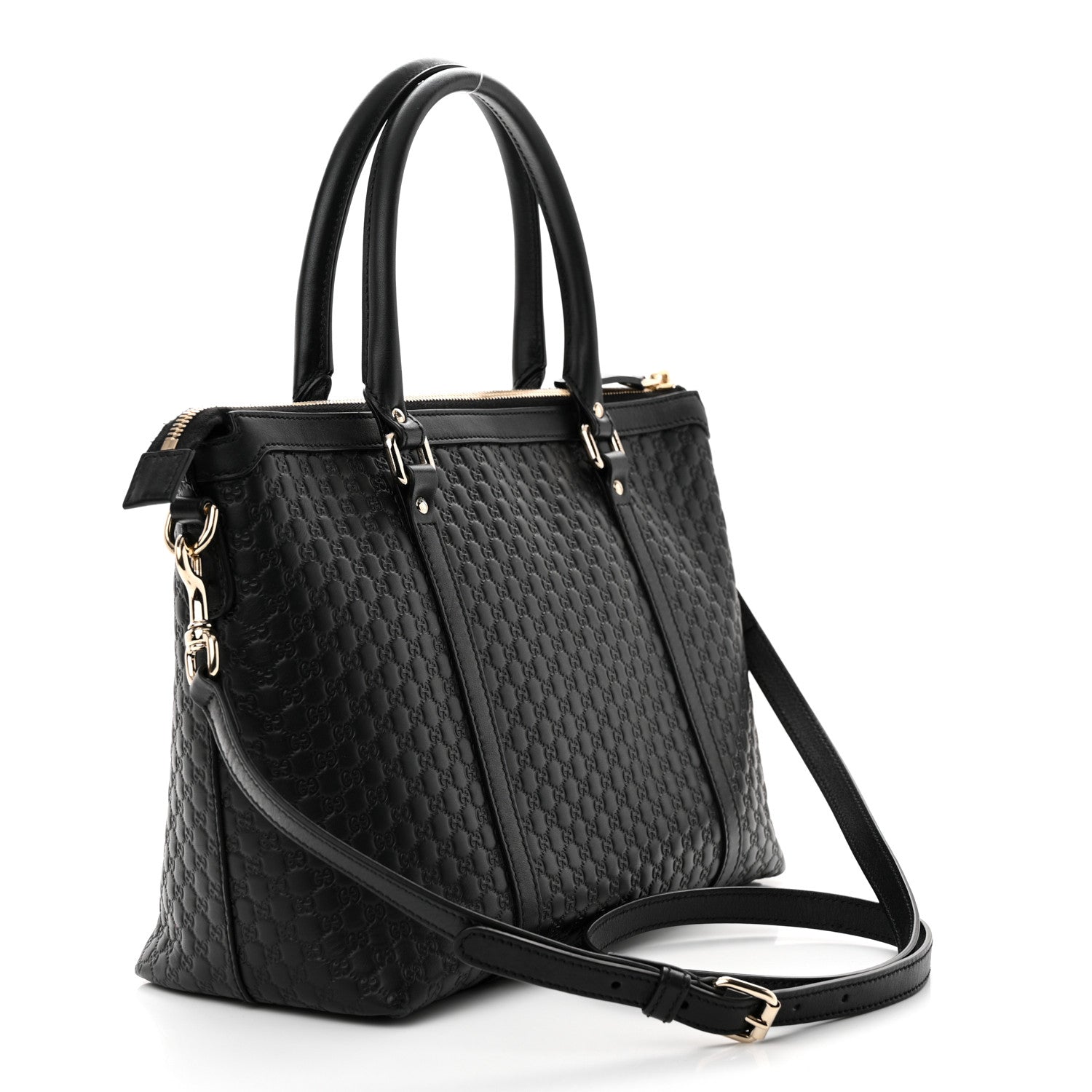 Gucci Soft Microguccissima Small Zippered Satchel Black 3 of 11