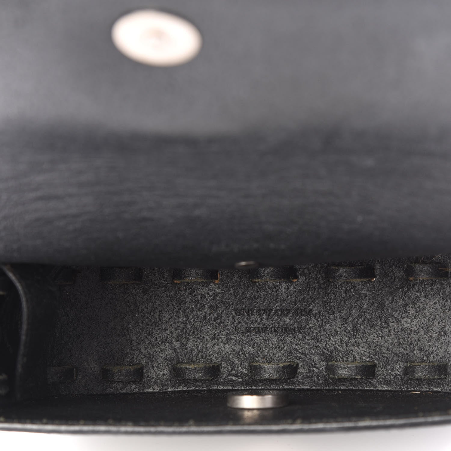 Saint Laurent Calfskin Hair Monogram Crossbody Bag Black 4 of 8
