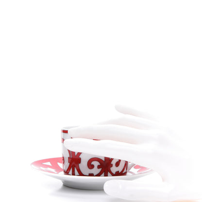 Hermes Porcelain Balcon du Guadalquivir Tea Cup and Saucer Set of 2 2 of 9