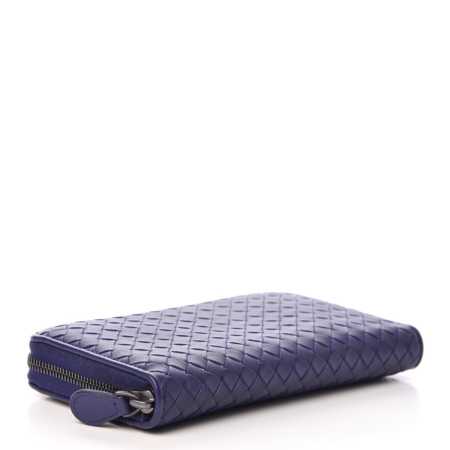 Nappa Intrecciato Zip Around Wallet Atlantic