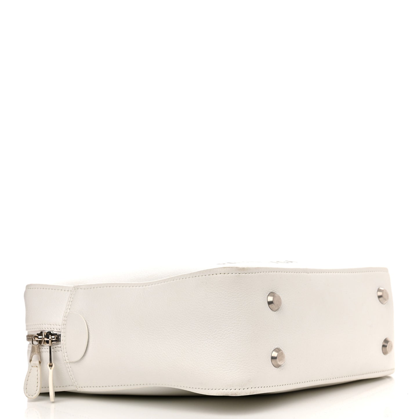 Calfskin S Triangle Duffle White