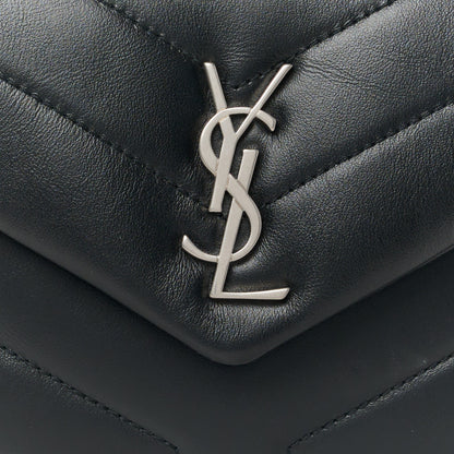 Saint Laurent Calfskin Y Quilted Monogram Toy Loulou Crossbody Bag Black 9 of 11