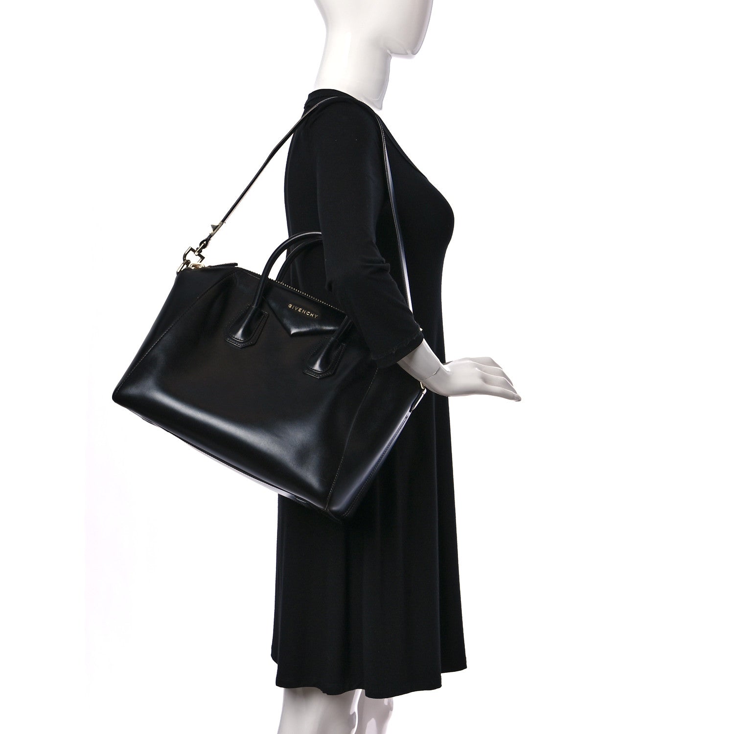 Givenchy Shiny Lord Calfskin Medium Antigona Black 2 of 10