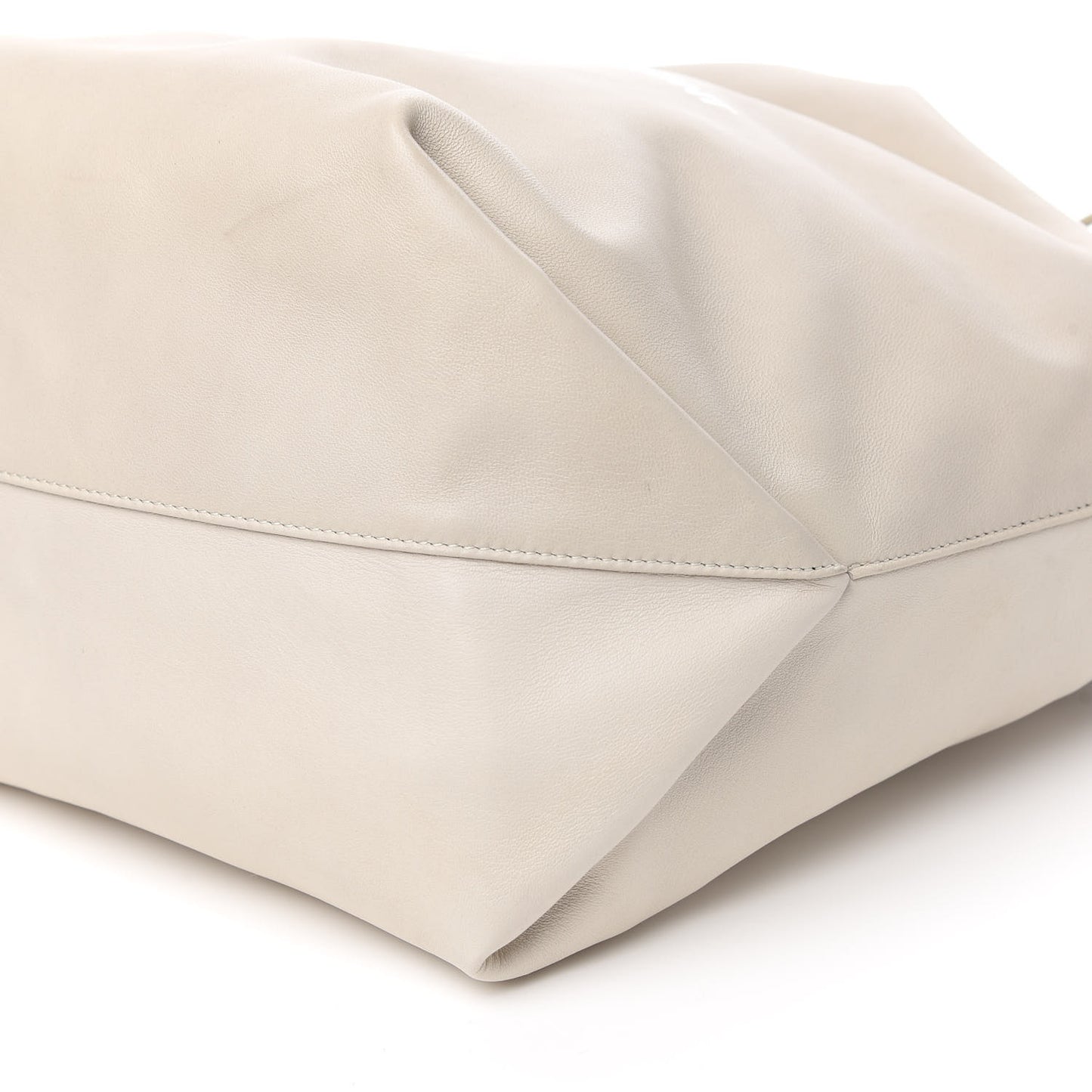 Lambskin Teddy Drawstring Bag Crema Soft