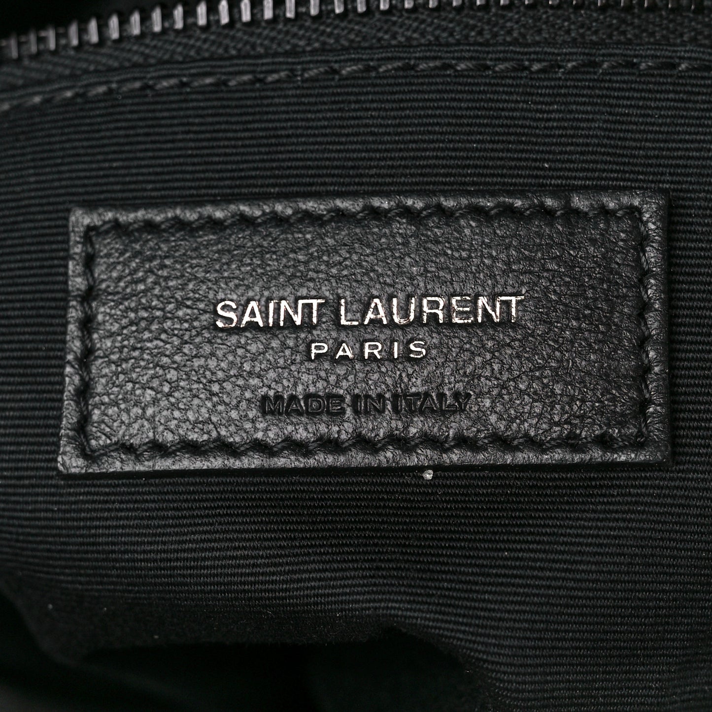 Lambskin Quilted Monogram Monochrome Medium Loulou Puffer Chain Satchel Black