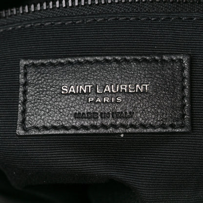 Saint Laurent Lambskin Quilted Monogram Monochrome Medium Loulou Puffer Chain Satchel Black 7 of 12
