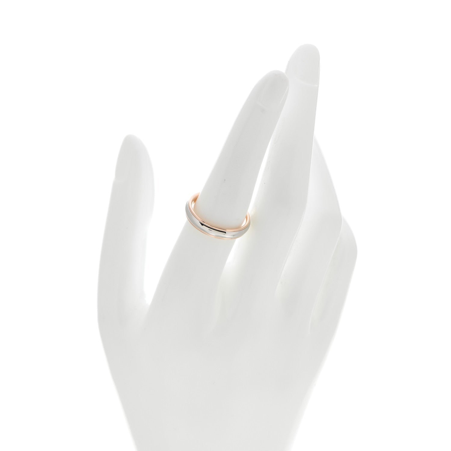 Tiffany Platinum 18K Rose Gold Lucida 4mm Band Ring 55 7.25 2 of 5