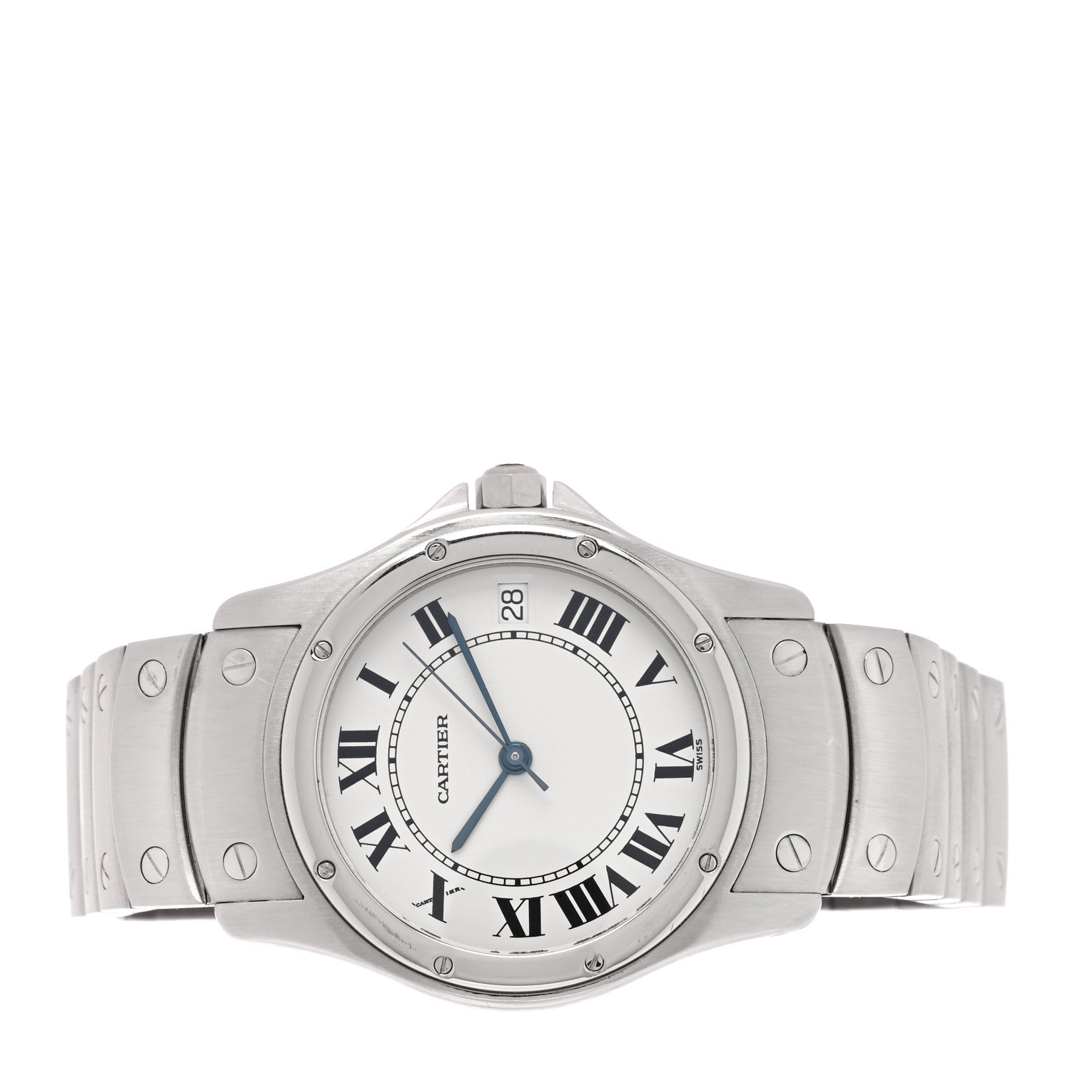 Cartier Stainless Steel 33mm Santos Ronde Automatic Watch 2 of 4