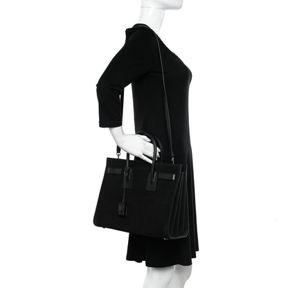 Saint Laurent Suede Calfskin Small Sac De Jour Black 2 of 10