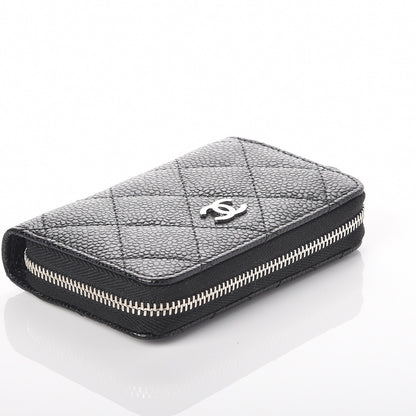 Chanel Caviar Quilted Zip Coin Purse Black 4 of 7