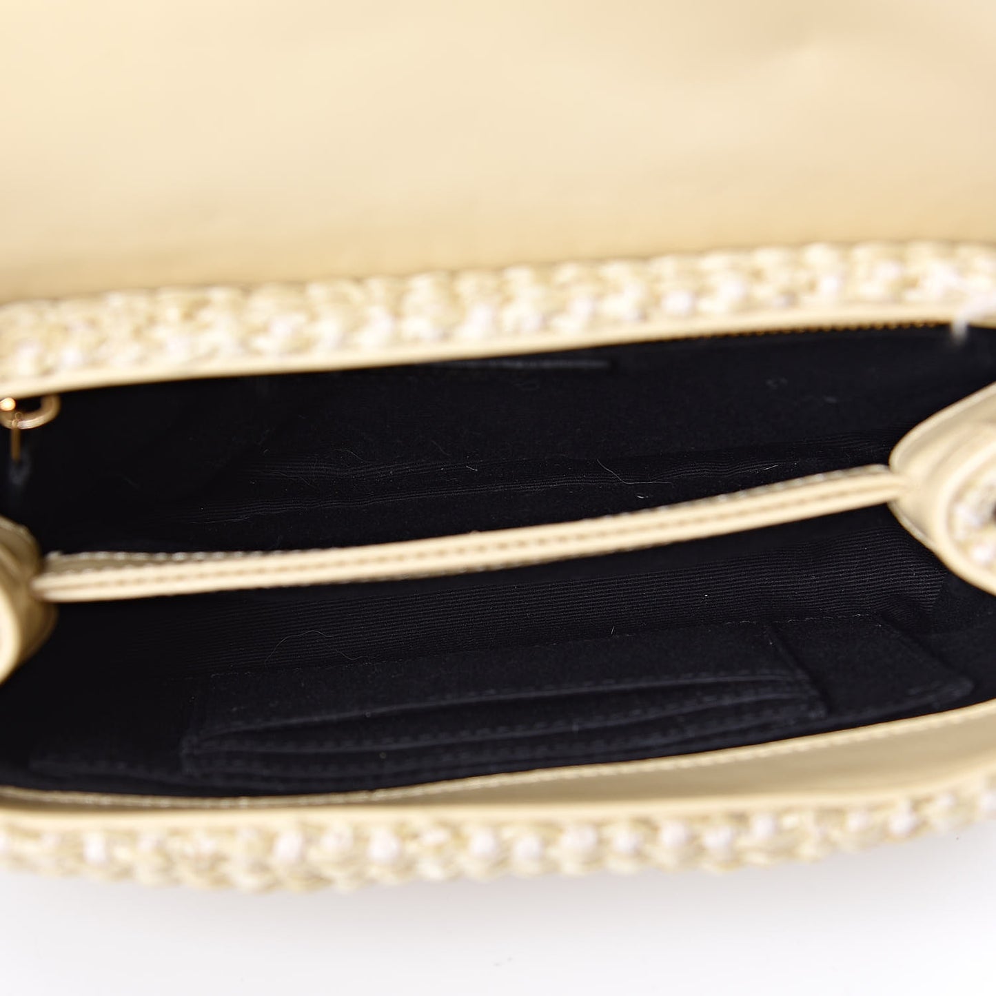 Raffia Monogram Toy Loulou Chain Satchel Naturale