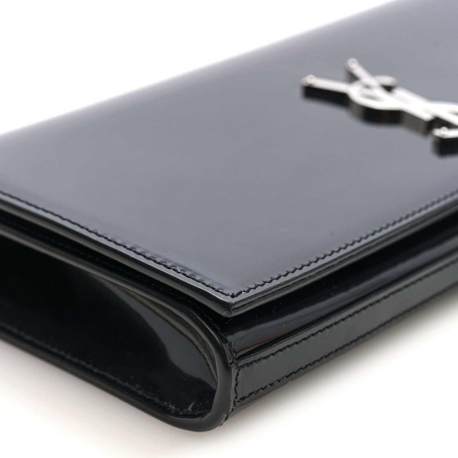 Saint Laurent Patent Cassandre Tassel Clutch Black 8 of 9