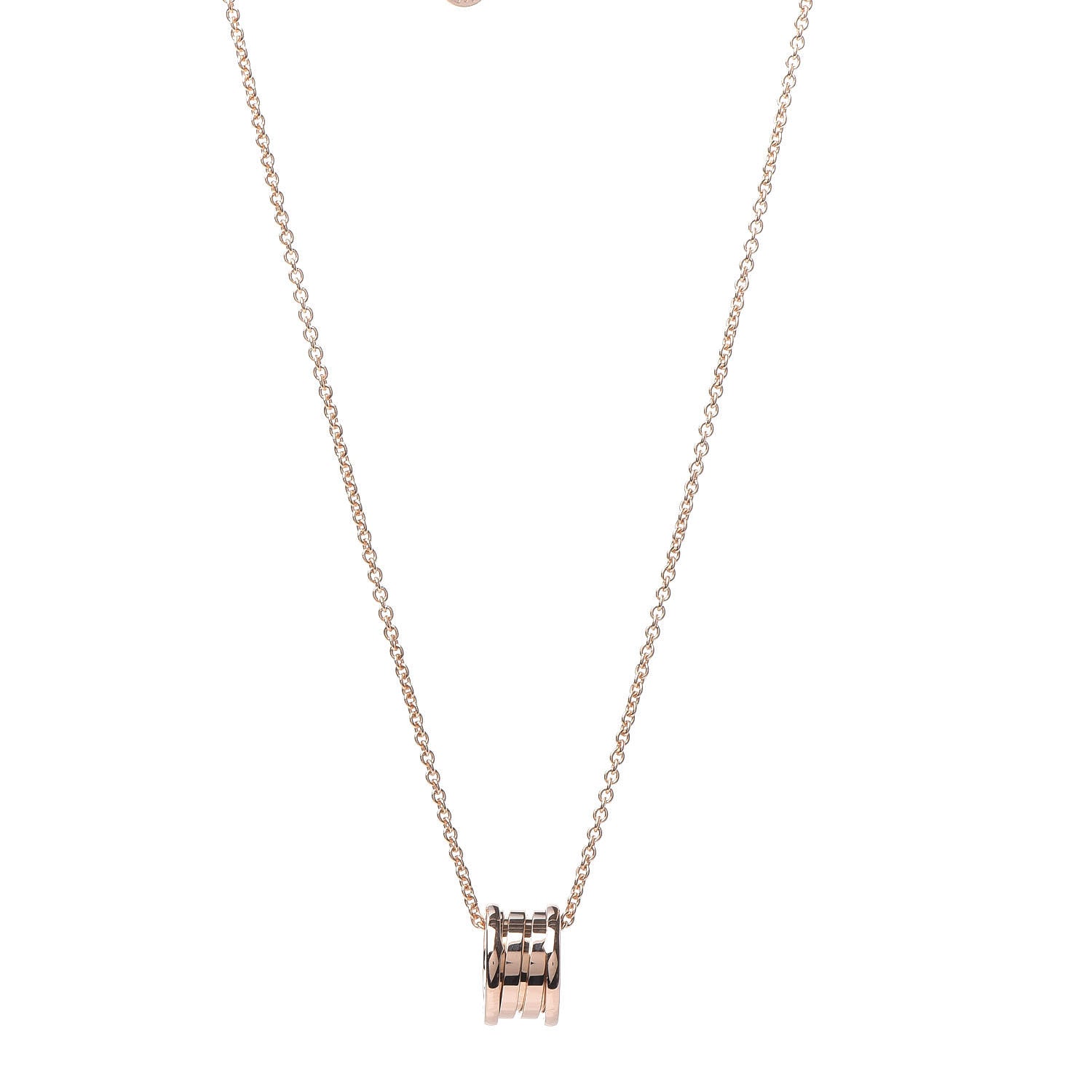Bulgari 18K Rose Gold B.Zero1 Pendant Necklace 1 of 6