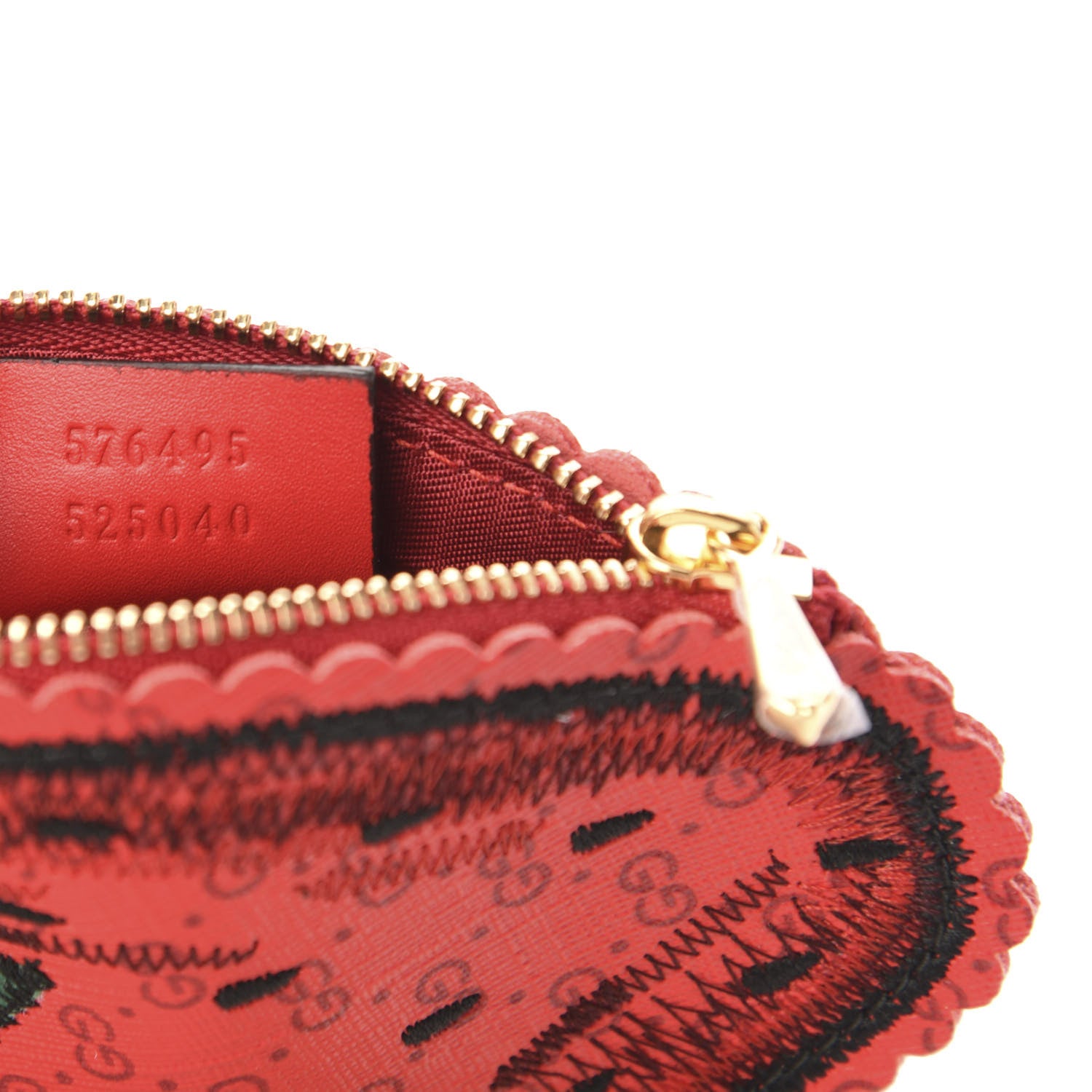 Gucci GG Supreme Monogram Embroidered Strawberry Pass Holder Crossbody Multicolor 7 of 10