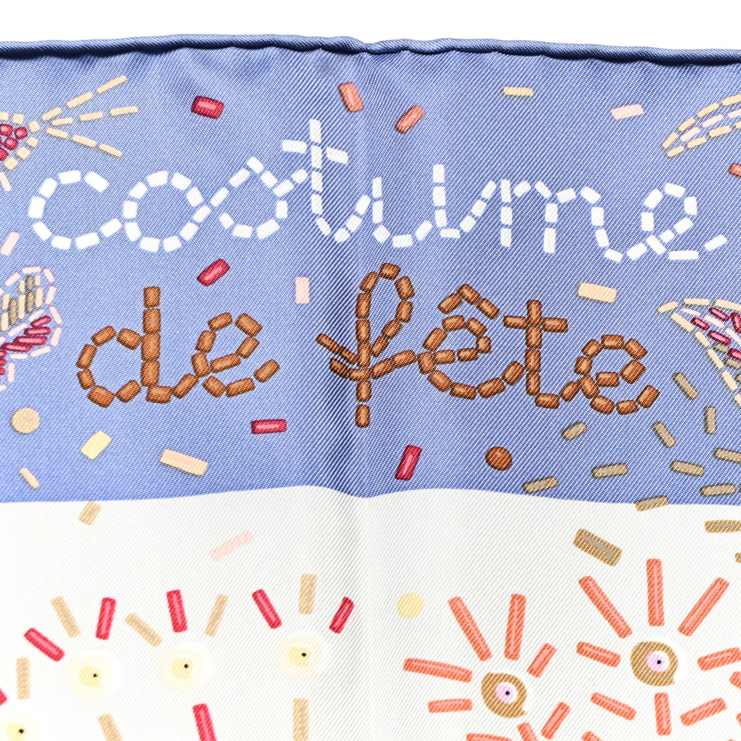 Silk Costume de Fete Scarf 90 Mauve Gris Perle Bois De Rose