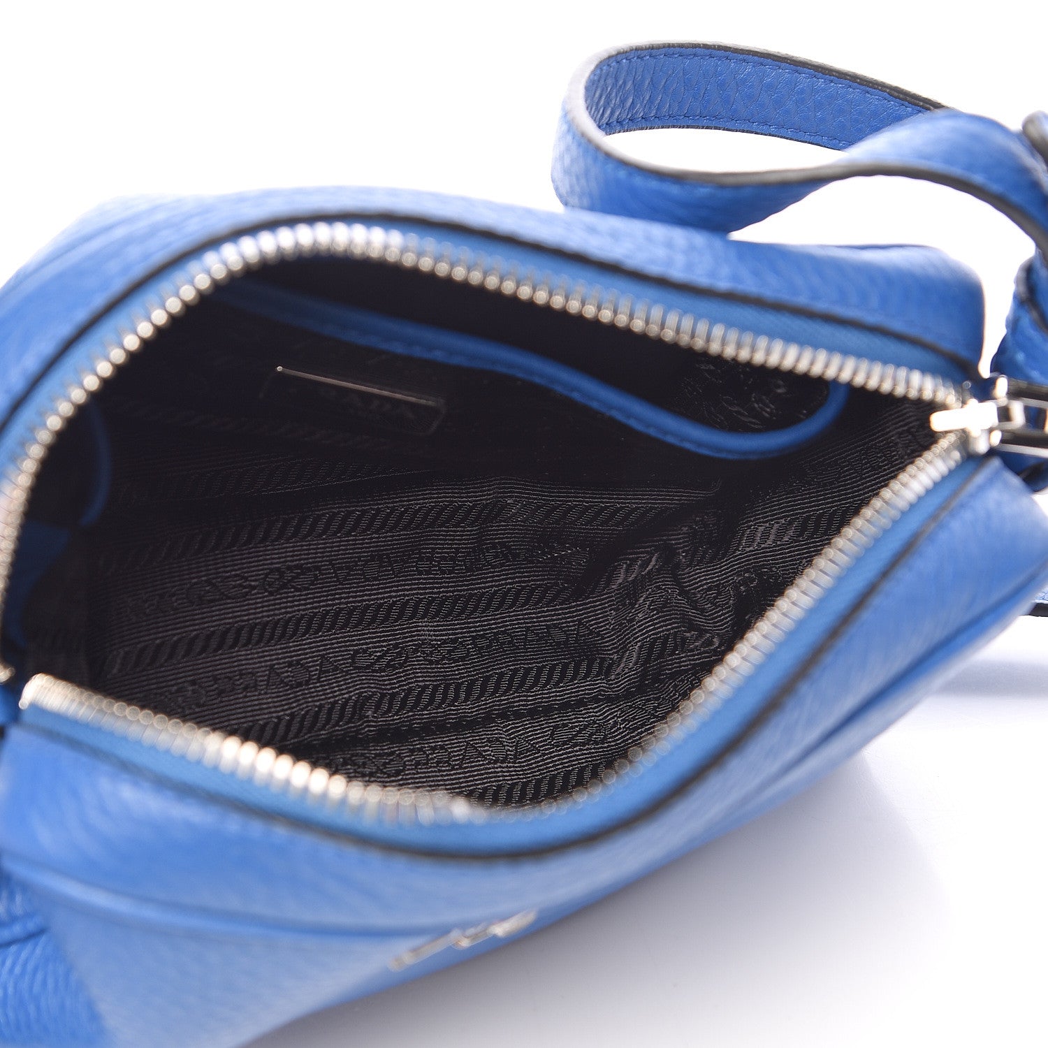 Prada Vitello Daino Camera Crossbody Azurro 5 of 10
