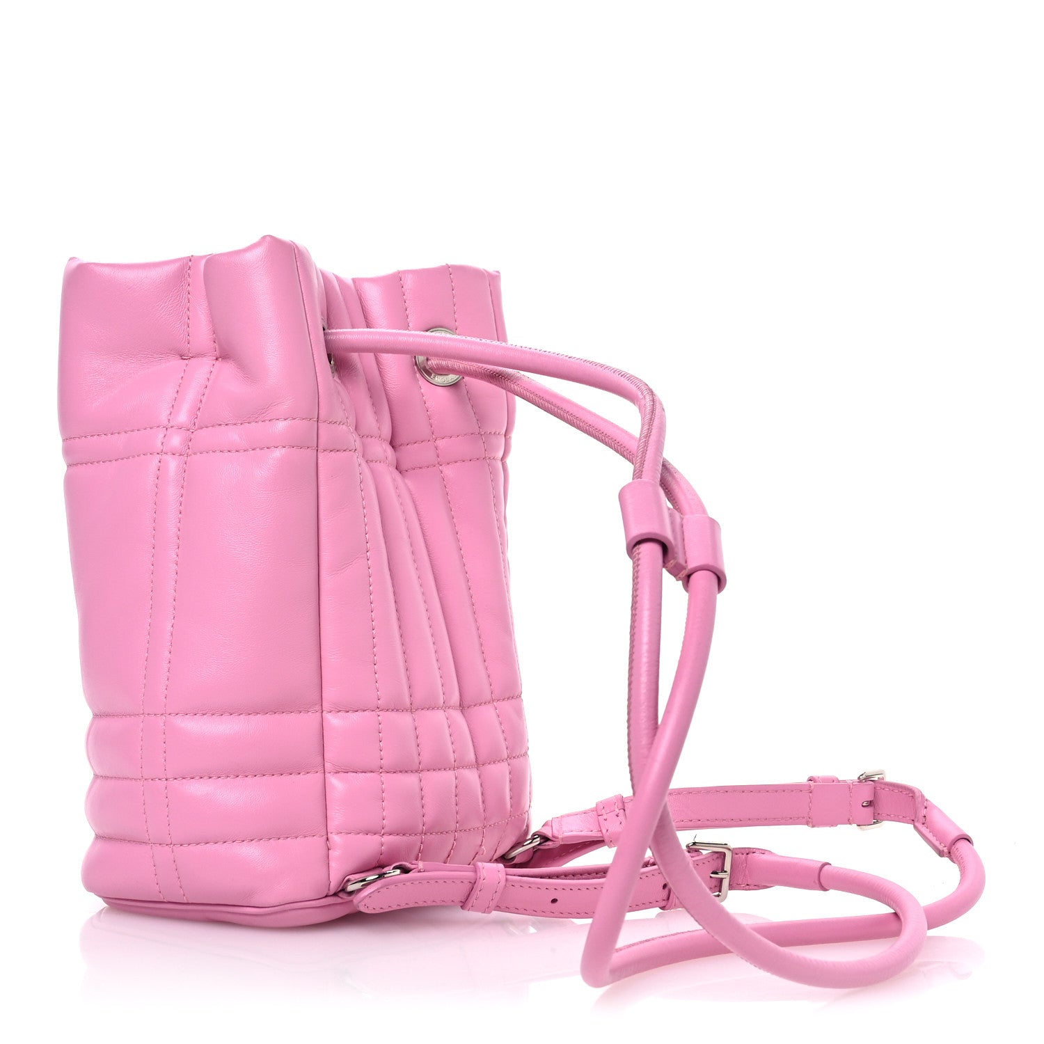 Burberry Lambskin Quilted Mini Lola Backpack Primrose Pink 3 of 12