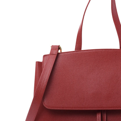 Mansur Gavriel Saffiano Mini Lady Bag Flamma 10 of 10