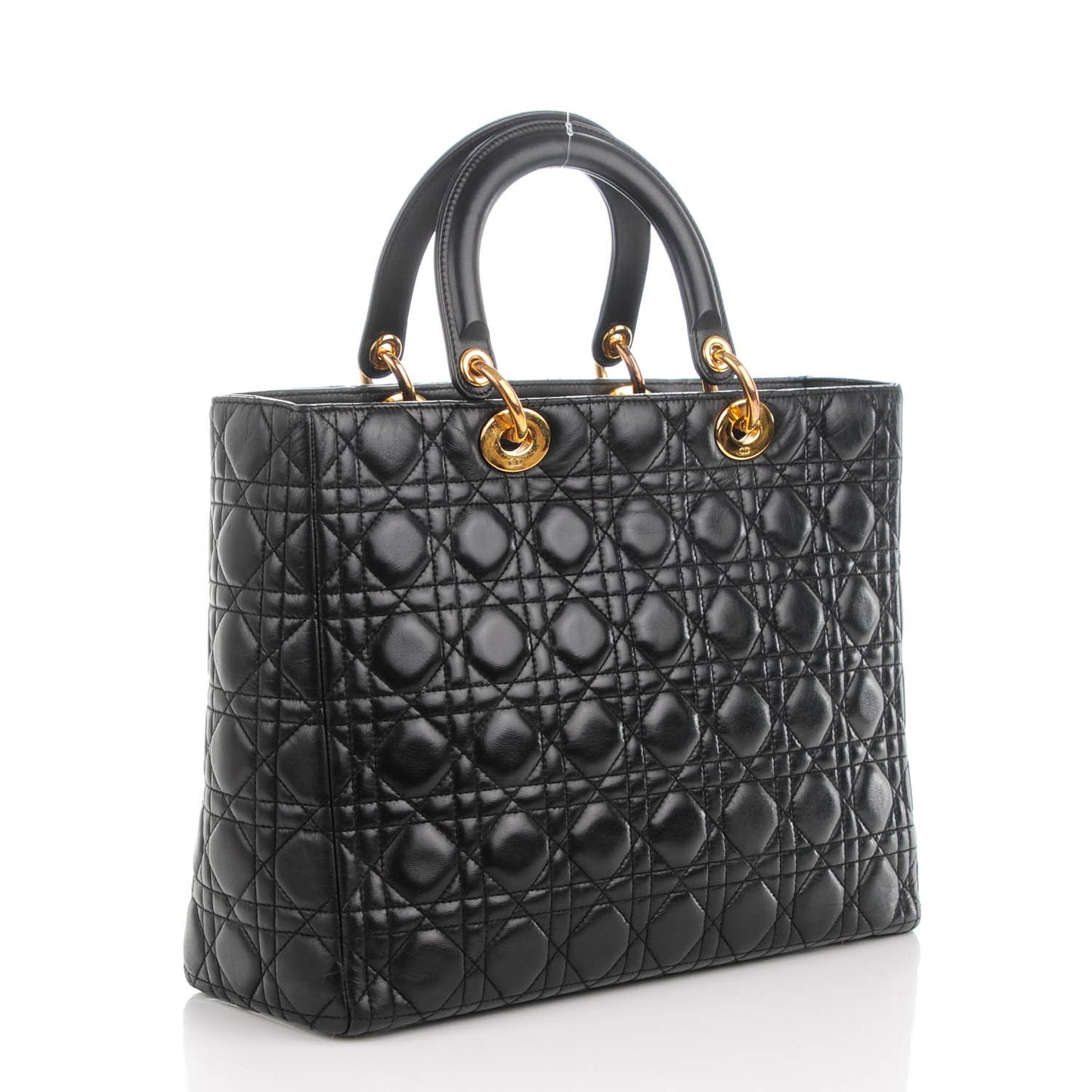 Lambskin Cannage Large Lady Dior Black
