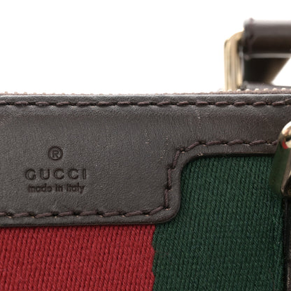 Gucci Monogram Selleria Calfskin Vintage Web Medium Boston Beige Ebony Cocoa 13 of 17