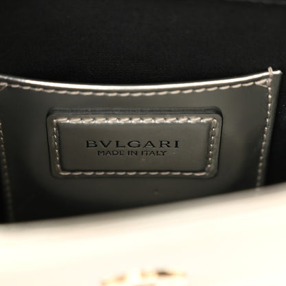 Bulgari Metallic Calfskin Small Serpenti Forever Snake Strap Crossbody Bag Silver 7 of 10