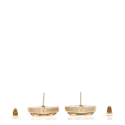Chanel Crystal Square CC Earrings Gold 3 of 5