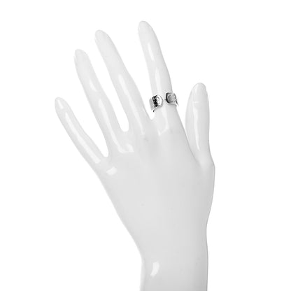Cartier 18K White Gold C De Christmas Ring 49 5 2 of 6