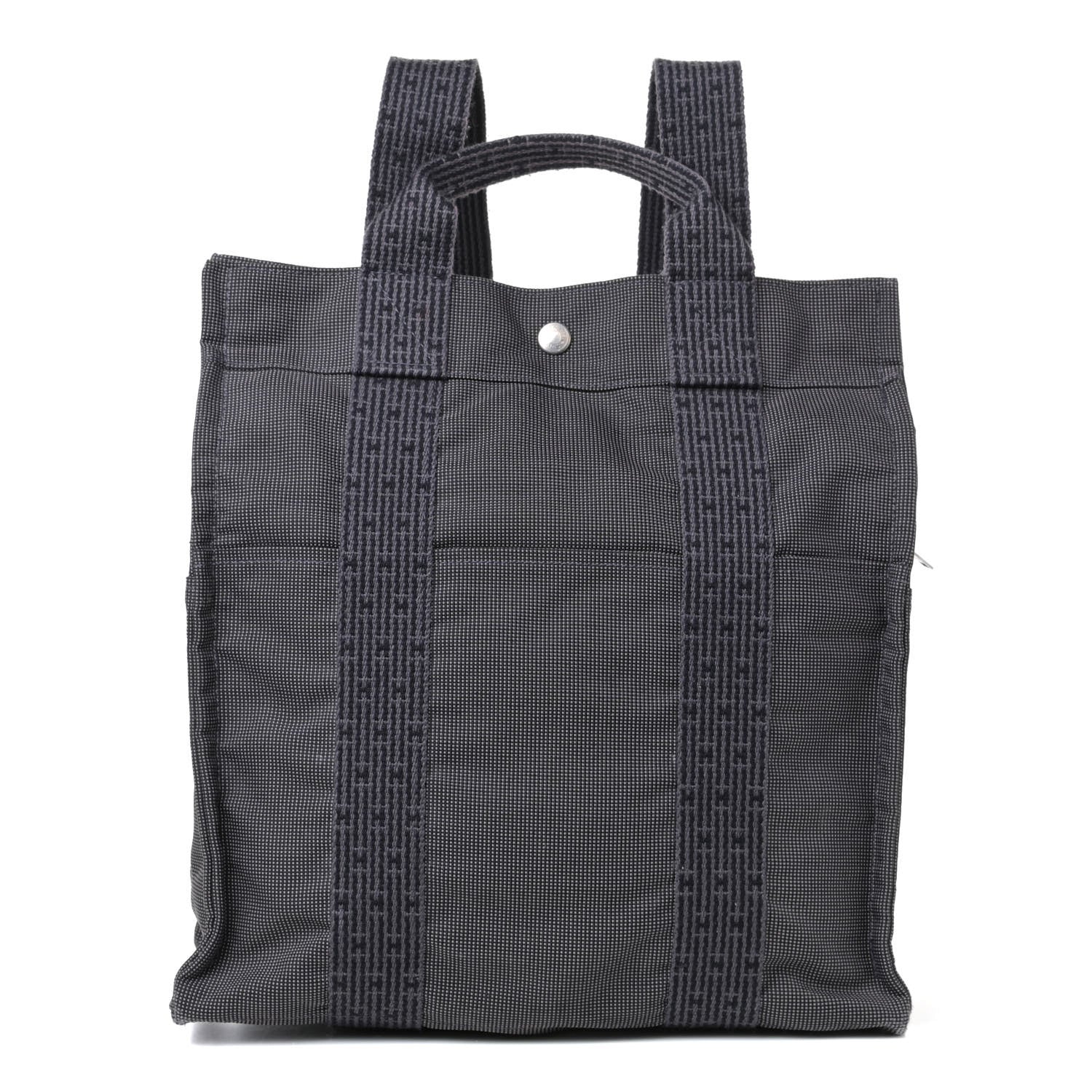 Hermes Canvas Herline Backpack Grey 1 of 4