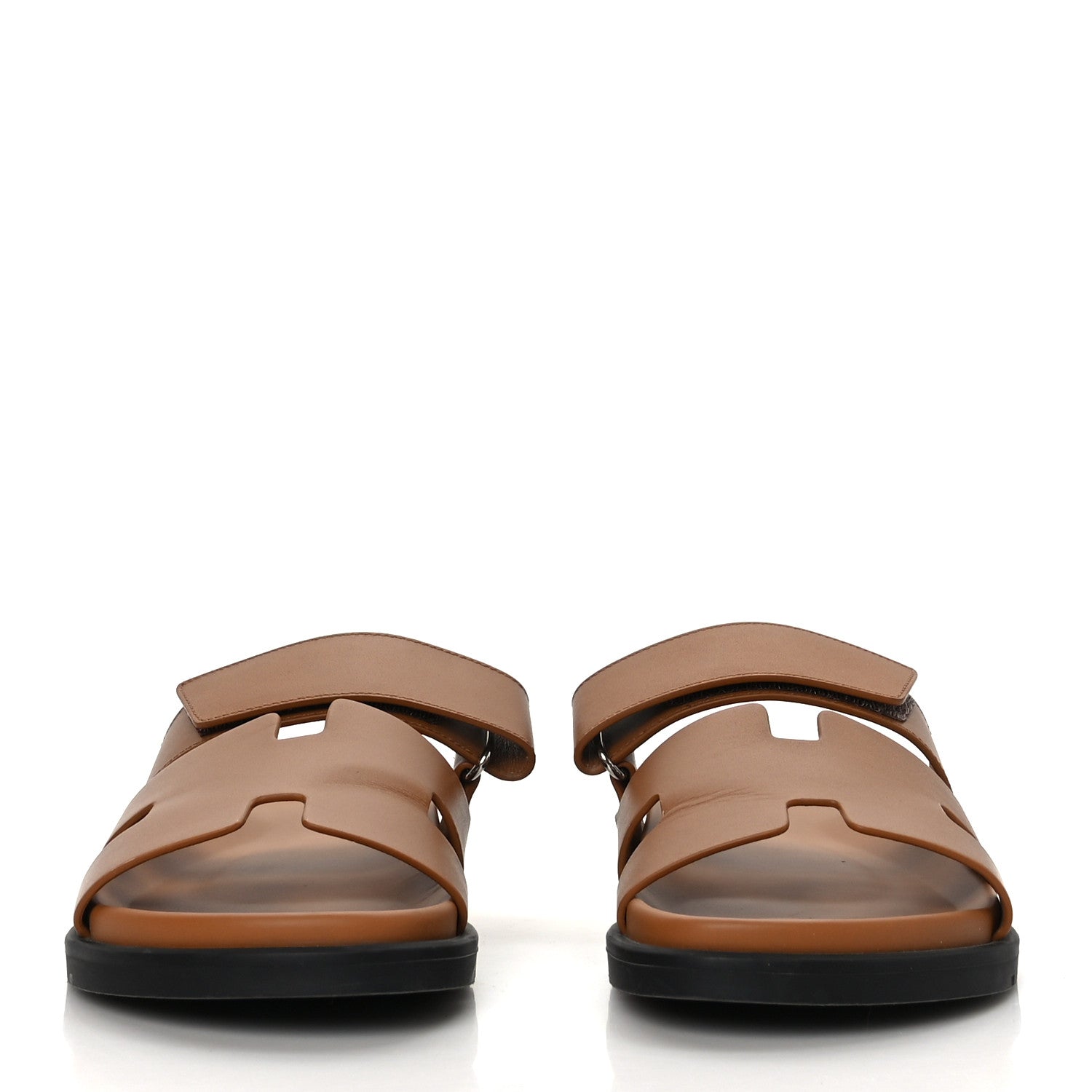 Hermes Calfskin Womens Chypre Sandals 40.5 Gold 2 of 12