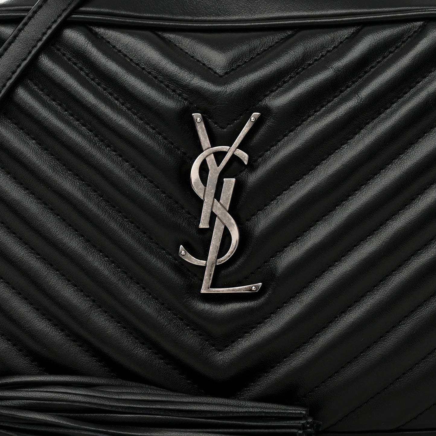 Calfskin Matelasse Monogram Lou Camera Bag Black