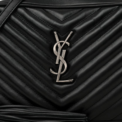 Saint Laurent Calfskin Matelasse Monogram Lou Camera Bag Black 8 of 10