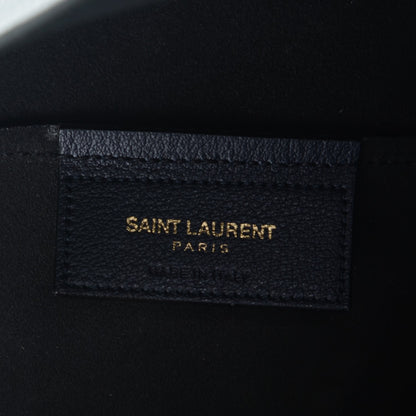 Saint Laurent Calfskin Large Shopping Tote Navy Blue 6 of 8