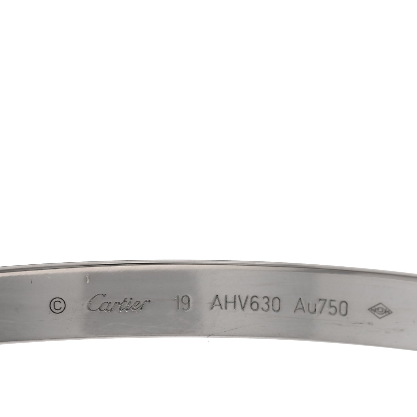 18K White Gold LOVE Bracelet 19