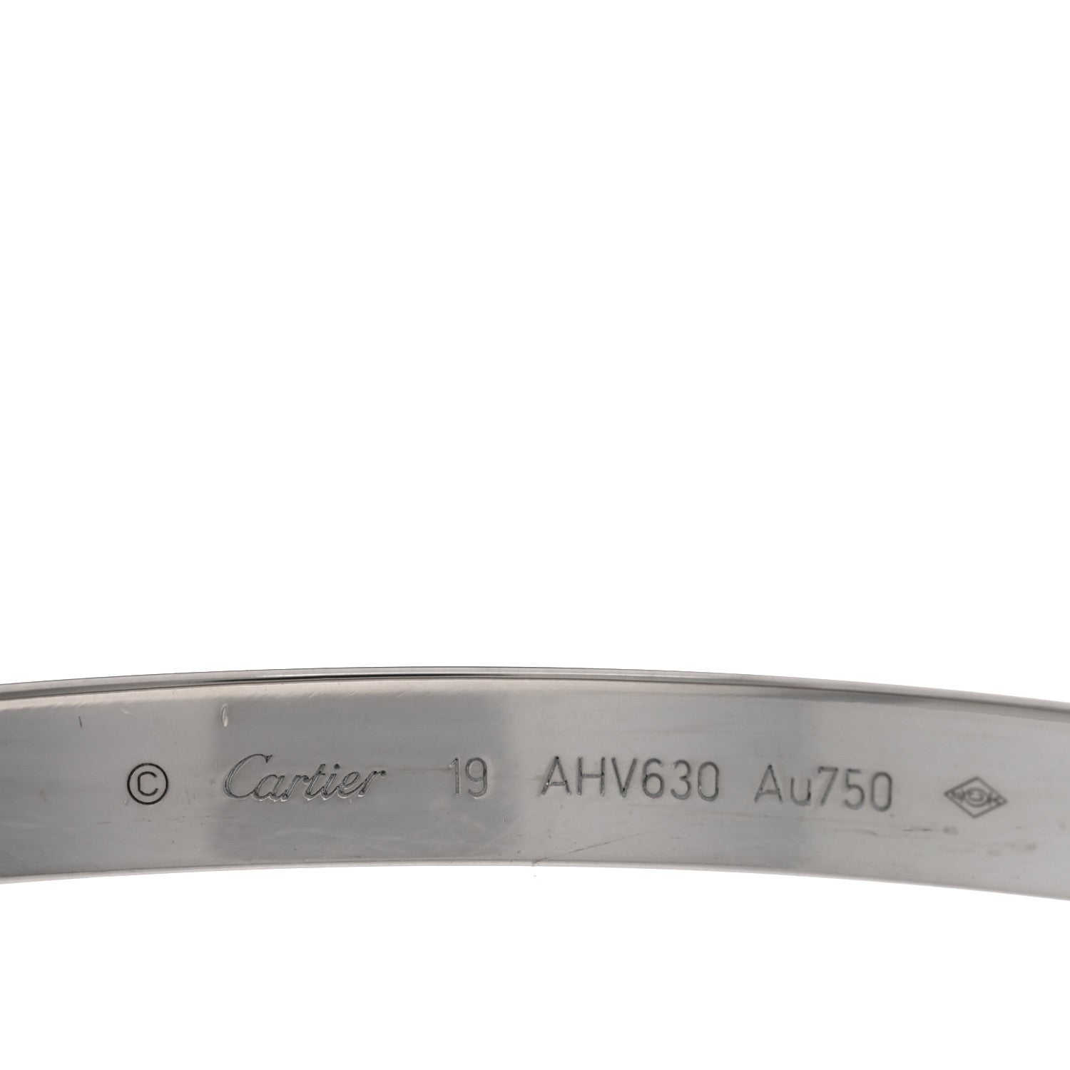 Cartier 18K White Gold LOVE Bracelet 19 7 of 8