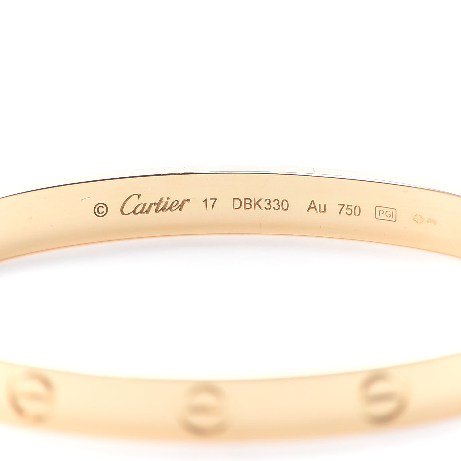Cartier 18K Yellow Gold LOVE Bracelet 17 5 of 6