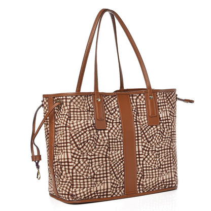 MCM Visetos Medium Liz Reversible Shopper Tote Cognac 5 of 20