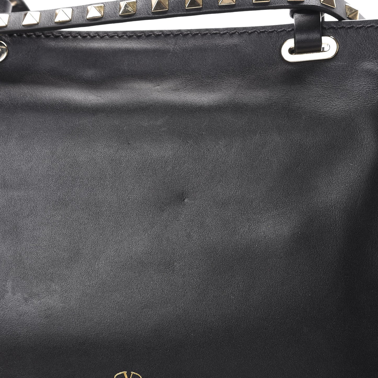 Vitello Small Rockstud Tote Black