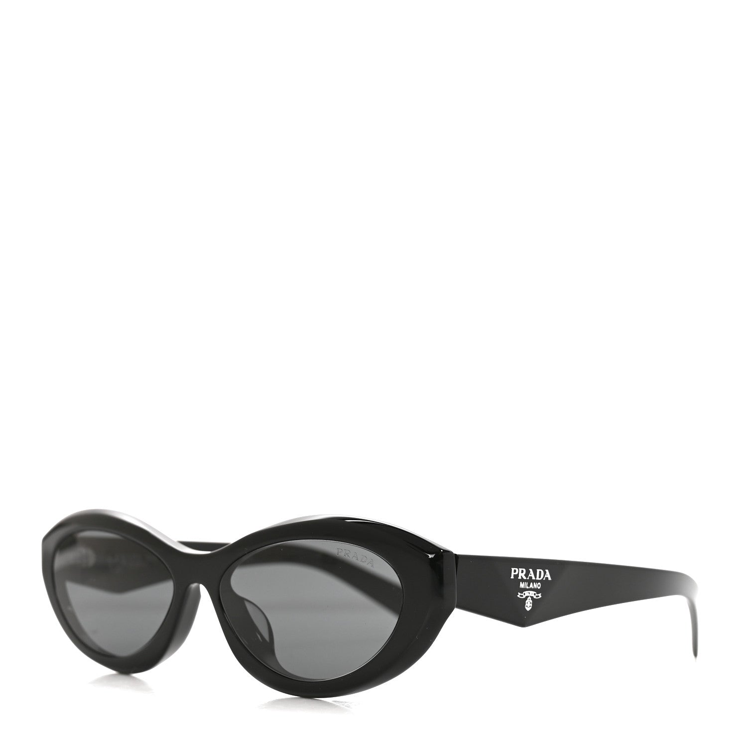 Prada Acetate Oval Sunglasses SPR 26Z Black 1 of 6
