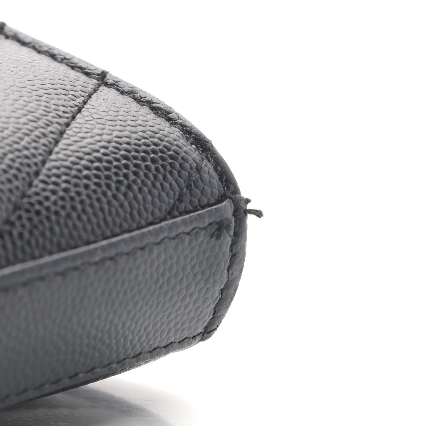 Grain De Poudre Matelasse Chevron Monogram Chain Wallet Black