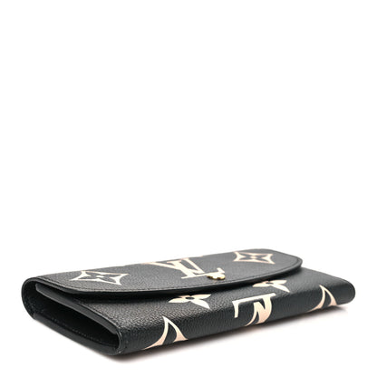 Louis Vuitton Empreinte Monogram Giant Emilie Wallet Black Beige 4 of 7
