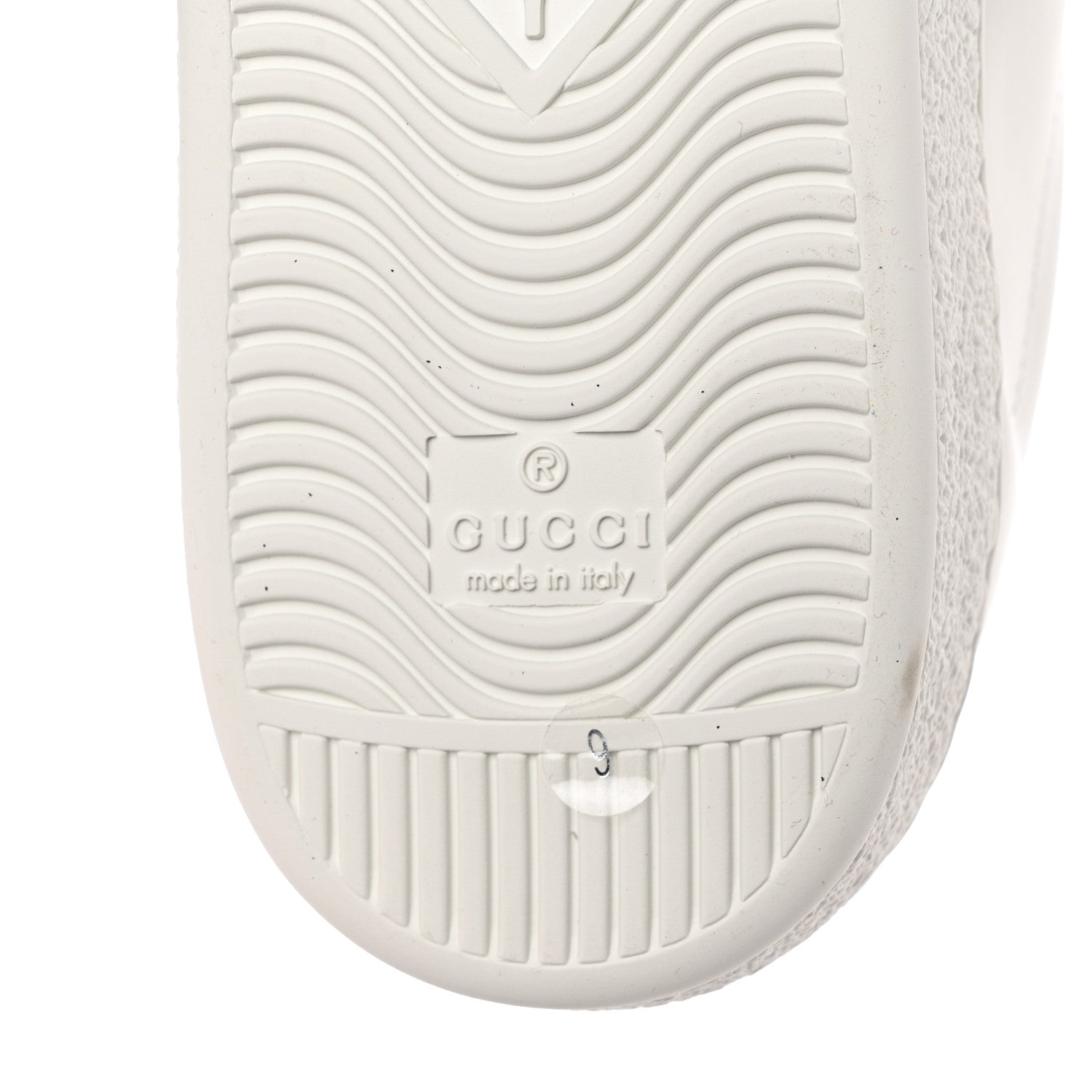 Gucci Calfskin Interlocking G Perforated Mens Ace Sneakers 9 White Grey Sky 8 of 9