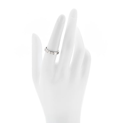 Cartier 18K White Gold 3.5mm LOVE Wedding Band Ring 54 7 2 of 5